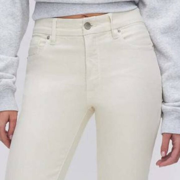 Good American Womens Classic Trouser Hem Jeans Size Stone 4/27 x 28 - Picture 1 of 10